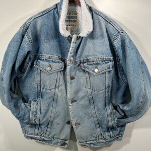 Levi's sherpa lined denim trucker jacket